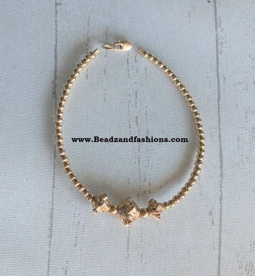 14k gold nugget bracelet #1.