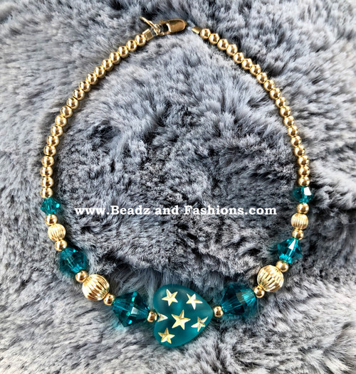 14k gold December HEART stardust bracelet #2