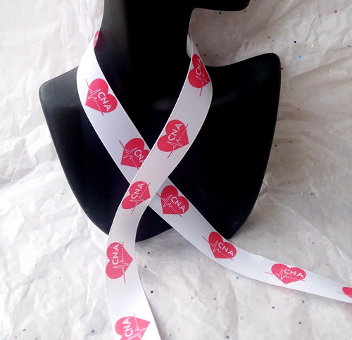 CNA heart 7/8 grosgrain Ribbon