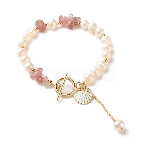 Sea shell toggle Charm bracelet