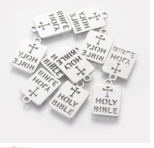3pc bible stainless steel charms