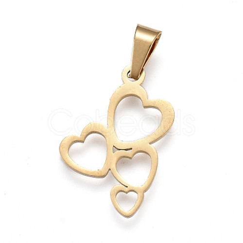 Mini heart gold charms