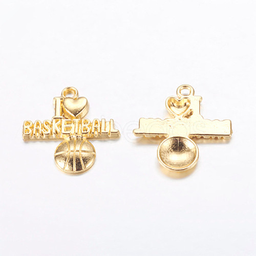 10pc basketball gold charms