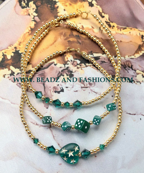 14k gold 3pc MAY stack bracelet set #1