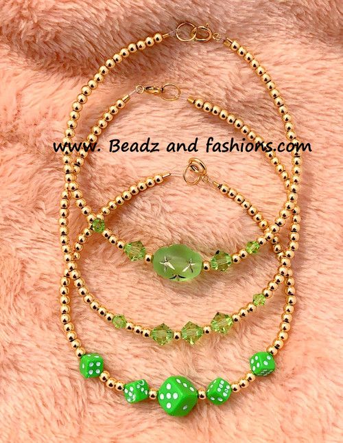 14k gold 3pc AUGUST stack bracelet set #1