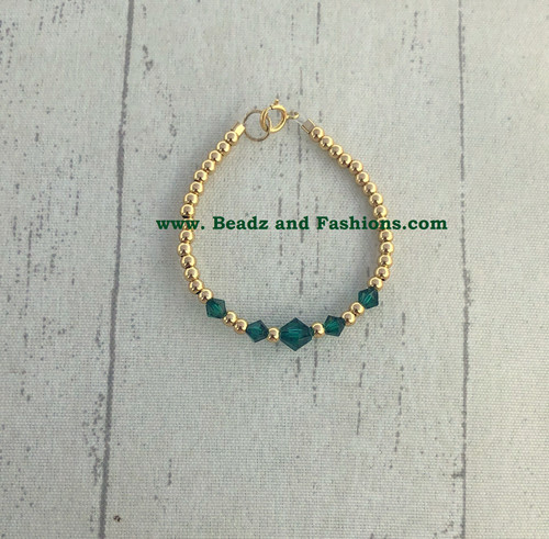 14k gold May bracelet kids