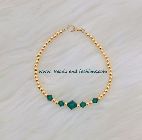 14k gold May bracelet kids