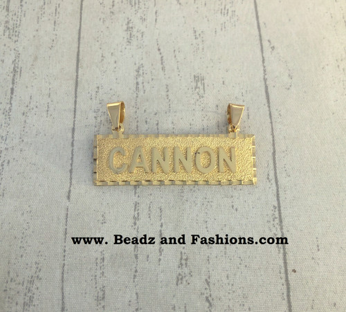 14k gold filled small Block nameplates