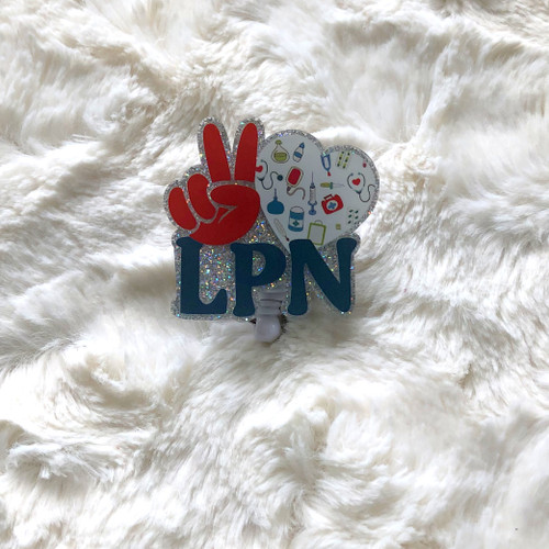 LPN glitter badge reel #2