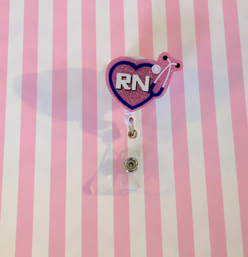 RN heart scope badge reel