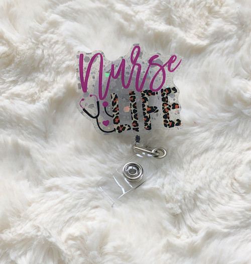 Nurse Life glitter badge reel #2