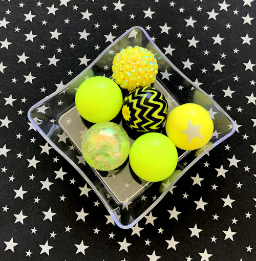 20mm 6pc yellow mix #1 beads