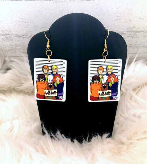 Scooby doo planar dangle earrings #1