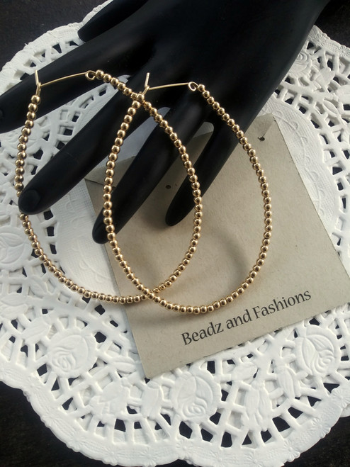 14k gold filled plain hoop earrings