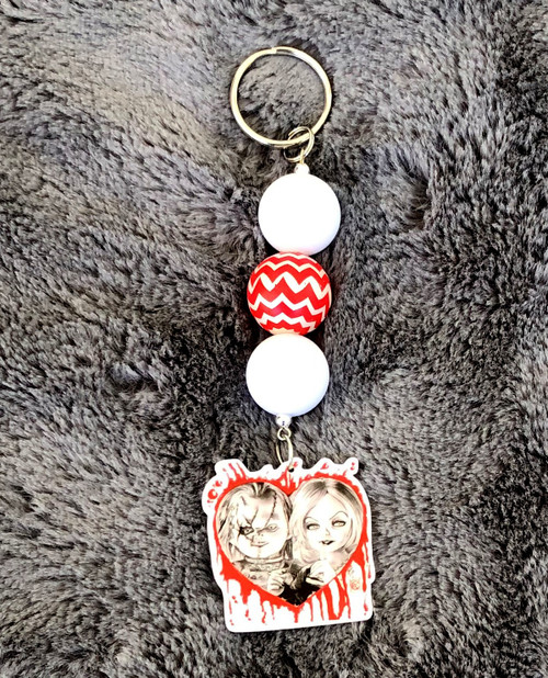 Halloween chucky Ball Keychain #1