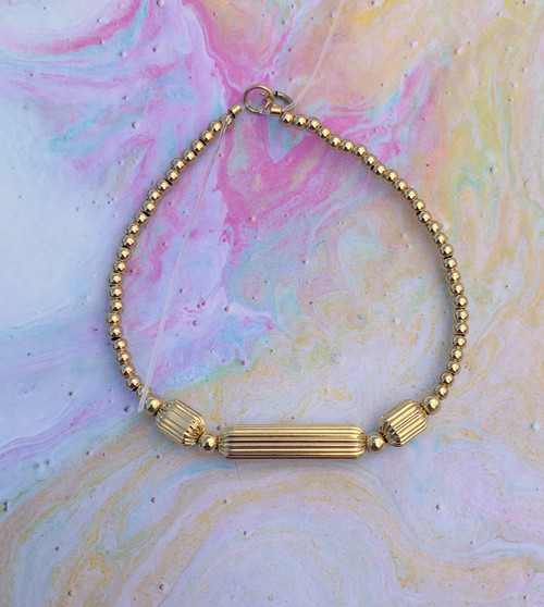 14k All gold tube bracelet #6