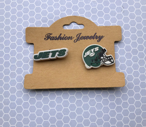 2pc Jets Croc shoe charm #2