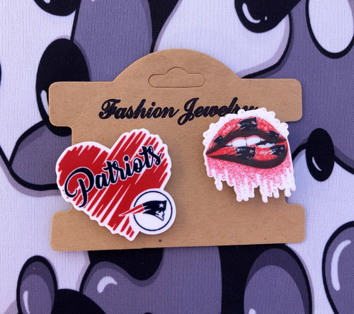 2pc Patriots Croc shoe charm #1