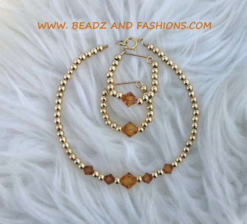 14k gold November 2pc set kids #2