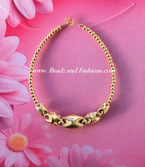 14k all gold shark tooth bracelet #5
