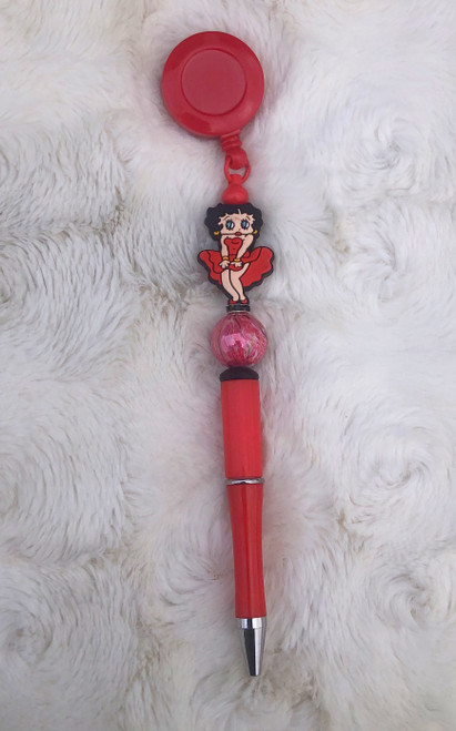 Betty boop Beadable badge pen set #2