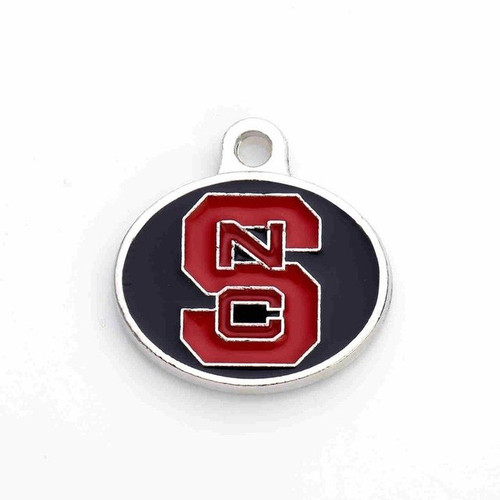 NC state double sided metal charm