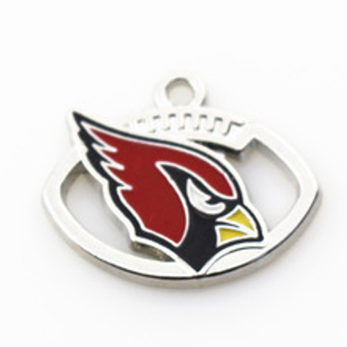 Cardinals oval metal charm