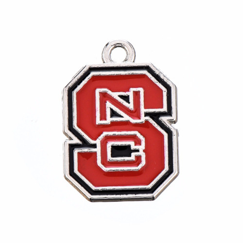 NC state metal charm