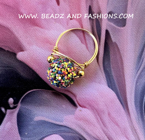 14k gold unicorn ring .