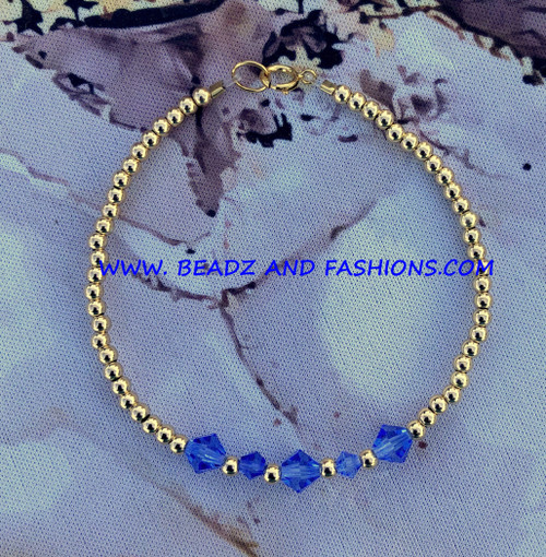 14k gold September bracelet #2