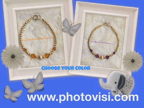 14k gold ANY COLOR satin bracelet kids 14k gold ANY COLOR satin bracelet kids