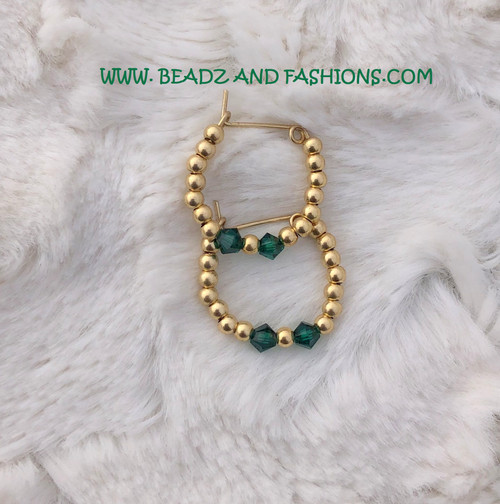 14k gold ANY COLOR XS hoop earrings #2A