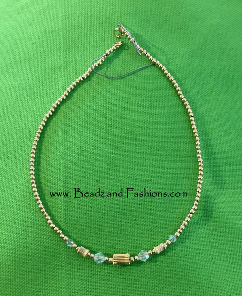 14k gold ANY COLOR tunnel NECKLACE kids