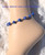 14k gold BLUE dice anklet #8.
