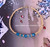 14k gold CARRIBEAN BLUE crystal bracelet