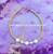 14k gold WHITE crystal bracelet #2