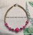 14k Gold Pink Dice bracelet #4B