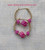 14k gold Medium PINK dice earrings