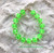 14k Gold NEON Green Dice bracelet #1C