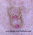14k gold XS October pink earrings