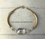 14k gold clear Square THICK bangle