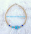 14k gold BLUE heart bracelet #2