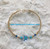 14k gold BLUE heart bracelet #2