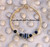 14k gold black stripe pave bracelet