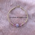 14k gold pink stripe pave bracelet
