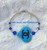 14k gold blue heart bracelet #1.