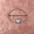 14k gold pave side medium heart bracelet #1a