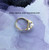 14k gold ANY COLOR crystal ring #3