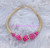 14k gold PINK dice medium Bangle #1