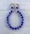 14k gold  2pc BLUE evil eye set